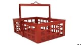 Generic Cesta Ribaltabile 50x70 cm, Rosso, Metallo, Pitturato, Struttura Robusta, Manico Ribaltabile