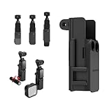 O'woda Osmo Pocket 3 Supporto, Fotocamera Adattatore di Espansione Compatibile con Leggero Microfono Treppiede Clip per Bicicletta e Clip per Zaino Accessori per DJI Osmo Pocket 3