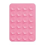 Generic Custodia per telefono con ventosa, compatibile con cellulare, adesivo in silicone, supporto per telefono a specchio, antiscivolo, per bagno, doccia e cucina, rosa