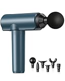 Pistola per massaggi, Mini pistola per massaggi Lefity con 30 velocità e 6 testine massaggianti, massaggiatore portatile con porta di ricarica USB-C, massaggiatore per collo, spalle e schiena