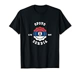 OPOVO Bandiera Serbia Distintivo Vintage Maglietta