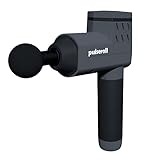 Pulseroll Pro Athlete Grade Percussion Handheld Deep Tissue Muscle Massger Gun Full Size Massger Gun 4 velocità con 4 teste e custodia per il trasporto, grigio