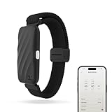 Homedics WakeBand Braccialetto con Allarme Vibrante - Sveglia silenziosa con 9 Modalità e Funzione Snooze, Controllo dell'app, Sveglia con Vibrazione Delicata, Fascia in Tessuto Morbido, Nero