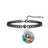 Bracciale foto personalizzato per gli uomini, Bracciale foto personalizzato Catena cubana con immagini all'interno Bracciale foto personalizzato per la coppia