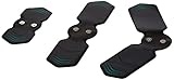 ELEEELS M1P - Cuscinetti di ricambio EMS, 25 x 11 cm, compatibili con massaggiatore EMS, M1, riutilizzabili, colore: nero