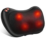 Cuscini per Massaggi Elettrici Cuscino Massaggiante Shiatsu per 3 Velocita con Cambio di Direzione e 4 Nodi di Massaggio per Collo dei Rilassarsi Muscolare Adatto a Casa Ufficio Come Regalo