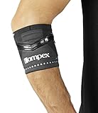 COMPEX Trizone Gomitiera Compressiva con Fascia di Sostegno, Nero, S