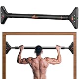 Sportneer Barra per trazioni da porta, senza viti, barra per trazioni, per flessioni, addominali, regolabile da 75 a 94 cm, portata fino a 200 kg