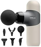 Mini pistola massaggiatore portatile a percussione per tessuti profondi, massaggiatore elettrico portatile con 6 testine di massaggio e 4 velocità,(mandorla)