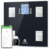 arboleaf Bilancia Pesapersone Digitale Professionale Bilancia Impedenziometrica con App, Misura Peso Corporeo, BMI, Proteine, Massa Grassa, Massa Muscolare, Massa Ossea ecc. 180kg