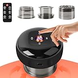 LPQKCcY Coppettazione Elettrica, Cupping Therapy con 3 Coppette Massaggio a 12 Temperatura/Aspirazione a Luce Rossa Intelligente Massaggiatore a Coppettazione per il Rilassamento del Dolore