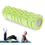 Foam Roller Rullo Massaggio Muscolare per Alleviare le Tensioni Muscolari e il Sollievo Dalla Pressione Nella Schiena sulla Colonna Vertebrale Massaggiatore per Trigger Point 30×8cm (Verde)