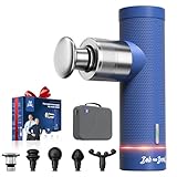 Bob and Brad A7 Mini Pistola per Massaggio con 11mm Ampiezza, Pistola portatile per il massaggio muscolare profondo, Pistola massaggiatrice a ricarica rapida USB C per alleviare il dolore, blu