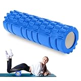 Foam Roller Rullo Massaggio Muscolare per Alleviare le Tensioni Muscolari e il Sollievo Dalla Pressione Nella Schiena sulla Colonna Vertebrale Massaggiatore per Trigger Point 30×8cm (Blu Scuro)