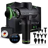 Pistola massaggiante Wellax - Potente pistola per massaggi con 11 testine massaggianti [2600 mAh] - Pistola per massaggi con display a LED e borsa di trasporto - Spalle e collo