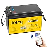 Joiry 12V 200AH Bluetooth LiFePO4 Batteria al Litio 2560W, 200A BMS,4000-15000 cicli profondi, perfetta per Solare Marine Fotovoltaico Off-grid trolling motor