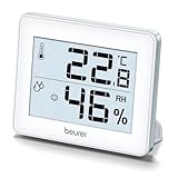 Beurer HM 16 Termoigrometro Per il Controllo della temperatura e dell'Umidità dell'aria Classifica i valori con un'indicazione Intuitiva, Display ben leggibile da 7,5 x 5,4 cm