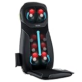 Homedics Sedile Massaggiante Shiatsu Experience per Corpo con Opzione Riscaldante, Massaggiatore con 3 Programmi - Collo, Spalle e Schiena, Varie Vibrazioni e Opzione Oli Essenziali