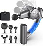 RENPHO Pistola Massaggio Muscolare, Massage Gun Pistola Massaggio, Elettrico Massaggiatore Percussione Tessuto Profonda con Braccio Regolabile e 6 Teste di Massaggio, Custodia Portatile