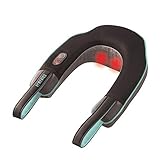 HoMedics Massaggiatore Collo e Cervicale, Massaggiatore Elettrico Portatile con Funzione di Riscaldamento, Cuscino con Calore Lenitivo per Massaggio Cervicale, Batterie o Cavo, Comandi Integrati