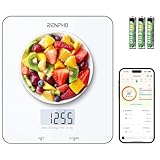RENPHO Bilancia da Cucina Digitale, Bilancia Elettronica per Alimenti per Cottura e Caffè, Apparecchio Bilancia da Cucina per Keto, Macro, Calorie e Perdita di Peso con App per Smartphone, Bianco