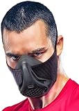 Generic Maschera da allenamento, 25 livelli di resistenza respiratoria, per corsa, cardio, bici, nero