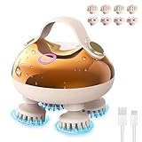 arboleaf Massaggiatore Cuoio Capelluto e Corpo Elettrico Massaggiatore Testa Impermeabile IPX7 Ricaricabile Senza Fili con 8 Teste di Massaggio in Silicone Per il Rilassamento del Corpo, Regalo