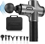 Pistola Massaggio Muscolare, ALDOM Pistola Massaggiante Muscolo Profondo Tessuto 30 Velocità Massaggiatore 48000 RPM Portatile Massage Gun per Muscoli con 8 Testine e Ricarica USB-C