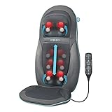 HoMedics Sedile Massaggiante Shiatsu per Schiena, Spalle e Zona Lombare, Massaggiatore con 12 Programmi di Massaggio ad Intensità Variabile, Massaggio Vibrante e Funzione Calore