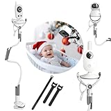 BURNNOVE Supporto Universale Baby Monitor, Supporto Universale a Collo di Cigno, Montare la Mensola Senza Forare 85cm Compatibile con la Maggior Parte dei Baby Monitor e dei Telefoni