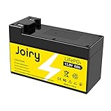Joiry 12V 6AH Batteria al Litio LiFePO4 a ciclo profondo Deep Cycle Batteria, 3000 cicli ricaricabile batteria, con BMS integrato per energia solare, scooter per bambini, barche, camper e altro