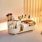 MKHS Organizer per trucco per vanità, grande capacità, organizer da scrivania con cassetti per cosmetici, rossetti, gioielli, cura delle unghie, cura della pelle, organizer multifunzione