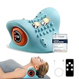 Massaggiatore Cervicale Elettrico Riscaldante, EMS Massaggiatore Cervicale da Collo, Set Cervicale Collo Rimedi, Tecnologia a Bassa Bulsazione, 3 Modalità, 6 Livelli di Forza