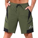 Sportneer Pantaloncini da Montagna MTB Uomo, Pantaloncini da Ciclismo con 3D Cuscino Pantaloncini Ciclismo Biciclette, Bici MTB Pantaloni Traspirante Shorts per Ciclismo da Corsa All'aperto