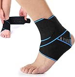 Cavigliera Sportiva, Tutore Caviglia per Distorsioni e Fascite Plantare - Cavigliera Ortopedica ed Elastica per Uomo e Donna, per Corsa, Boxe, Calcio e altri Sport (blu)