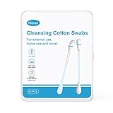 Mebak 50 pz. Batuffoli di Cotone per la Cura del Piercing, Tamponi di Cotone con Soluzione Salina, Bastoncini di Cotone Medico per Piercing all'orecchio, al Naso e Ombelico