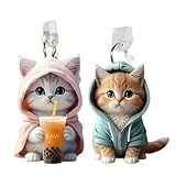 Charm antipolvere con ciondoli a forma di gatto, confezione da 2 pezzi, con interfaccia di tipo C, tappi antipolvere per porta USB C, amuleti in acrilico per porte di ricarica, ciondoli per la maggior