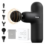 Mebak Mini Pistola per Massaggio Muscolare Massage Gun Elettrico Professionale Pistola Massaggiante Percussore Muscolare Portatile Dispositivo Terapia Massaggiatore 3000RPM 6 Teste 4 Livelli Type-C