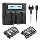 Joiry 2X EN-EL18 EN-EL18D Batteria di Ricambio e Doppio caricatore per Nikon D4, D4S, D5, D6, Z9, D800, D850, MB-D17, MB-D18