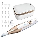 Beurer MP 64 Fresa per Unghie Professionale per la Cura di Mani e Piedi, Funzionamento a Batteria, 10 Accessori per Manicure e Pedicure, con luce LED, Taglia Unica, 4.400 giri/min, Bianco e Oro