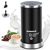 BURNNOVE Montalatte Elettrico Automatico Cappuccino Schiumatore 600W 240ml Schiuma Latte Calda Fredda Rivestimento Antiaderente per Macchiato Caffè Latte e Cioccolata