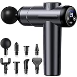 GQBVPN Pistola Massaggiante, Massage Gun Elettrica, Pistola Massaggio Muscolare Ci Sono 8 Diverse Teste di Massaggio Regolabili Disponibili per Diversi Gruppi Muscolari
