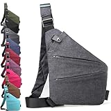 Borsa da Viaggio antifurto, Borsa antifurto, Borsa antifurto, Borsa a Tracolla antifurto da Donna, Borsa pettorale in Nylon per Uomo e Donna, Leggera, Semplice e di Grande capacità