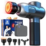 BOB AND BRAD C2 Ultra Pistola per Massaggio con Terapia a Calore e LED Rossi, Pistola Massaggiante Percussiva per Tessuti Profondi, Massaggio Muscolare per Casa, Ufficio e Allenamento