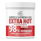 ARNICA SUPREMA GEL 98% SUPER RISCALDANTE – Formula Potenziata con Arnica Montana, Artiglio del Diavolo e Canfora – Sollievo per Muscoli e Articolazioni – Crema Riscaldante, Extra Forte – 550ml