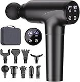 Pistola Massaggiante per Massaggio Muscolare Elettrica Professionale – Massage Gun Portatile e Silenziosa con 20 Velocità e 9 Testine, Massaggiatore Profondo per Atleti, Palestra – Regalo Uomo Donna