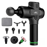 Fawerlus Pistola Massaggio Muscolare 3.0 Concept 2023 Testina Riscaldante Massaggiatore a Percussione 7 Testine Potente Ergonomica Display Touchscreen Super Silenziosa Anticellulite Professionale