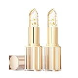 Rossetto termoattivo con cambio di colore PH - 24 ore di tenuta | Balsamo per labbra a foglia d'oro, rossetto color-changing | Balsamo idratante per labbra e rossetto PH-adattativo per donne (2 pezzi)