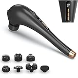 Massaggiatore Elettrico Muscolare a Percussione – Pistola Massaggiante Professionale per Schiena, Collo e Gambe, 7 Teste, 6 Livelli, Motore Silenzioso e Batteria Ricaricabile per Sollievo Profondo