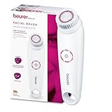 Beurer FC 45 Spazzola per la Pulizia del Viso 4 volte più efficace, Impermeabile (IPX 7), 2 velocità, skincare profonda e delicata, Rotazione a 2 livelli, Spegnimento Automatico, 2 batterie incluse